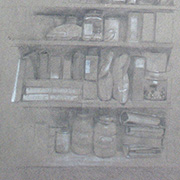 Pantry charcoal on toned paper